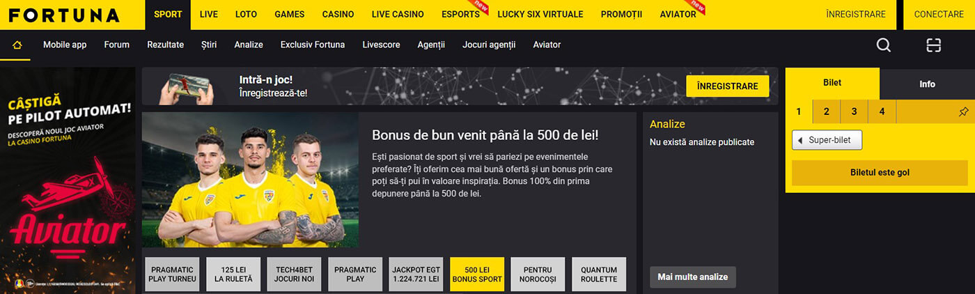 Fortuna, pariurionline.tv